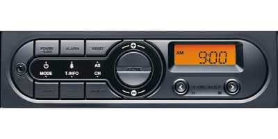 AM/FMラジオ（デジタル時計表示、外部入力端子、2スピーカー）