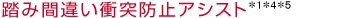 踏み間違い衝突防止アシスト