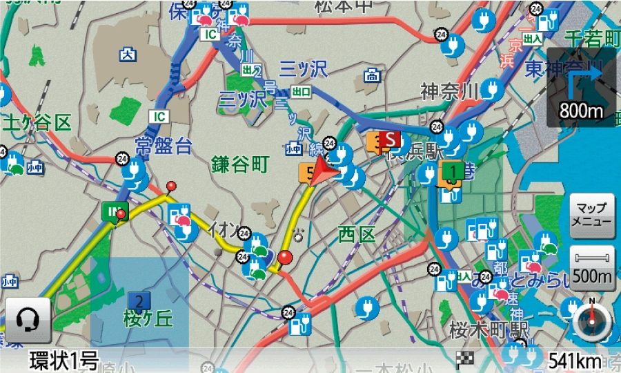 ● 最新の充電スポット情報をつねに自動更新
