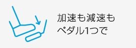 加速も減速もペダル1つで